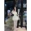 Set Áo Corset Trễ Vai Đan Dây Và Chân Váy Ren Tầng, Phong Cách Sang Trọng Shop Uyên Fashion
