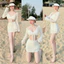 Set Đồ Đi Biển 3 Món, Bikini Có Mút, Áo Dài Tay, Chân Váy Trắng, Chất Tằm Xốp Nhăn Shop Uyên Fashion