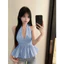 Áo Yếm Buộc Nơ Cổ Dáng Xoè Chun Lưng, Váy Nữ 5 Màu Pastel Xinh Xắn Dễ Thương Shop Uyên Fashion