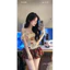 Set váy caro áo cánh tiên đính nơ phối chân váy, váy đi chơi, váy đi tiệc, váy sang chảnh Set váy tiểu thư Shop Uy