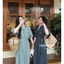 Đầm thời trang nữ dáng suông chất jeans quảng châu cao cấp tay ngắn cổ V dây cột nơ eo váy xòe thiết kế xinh xắn �