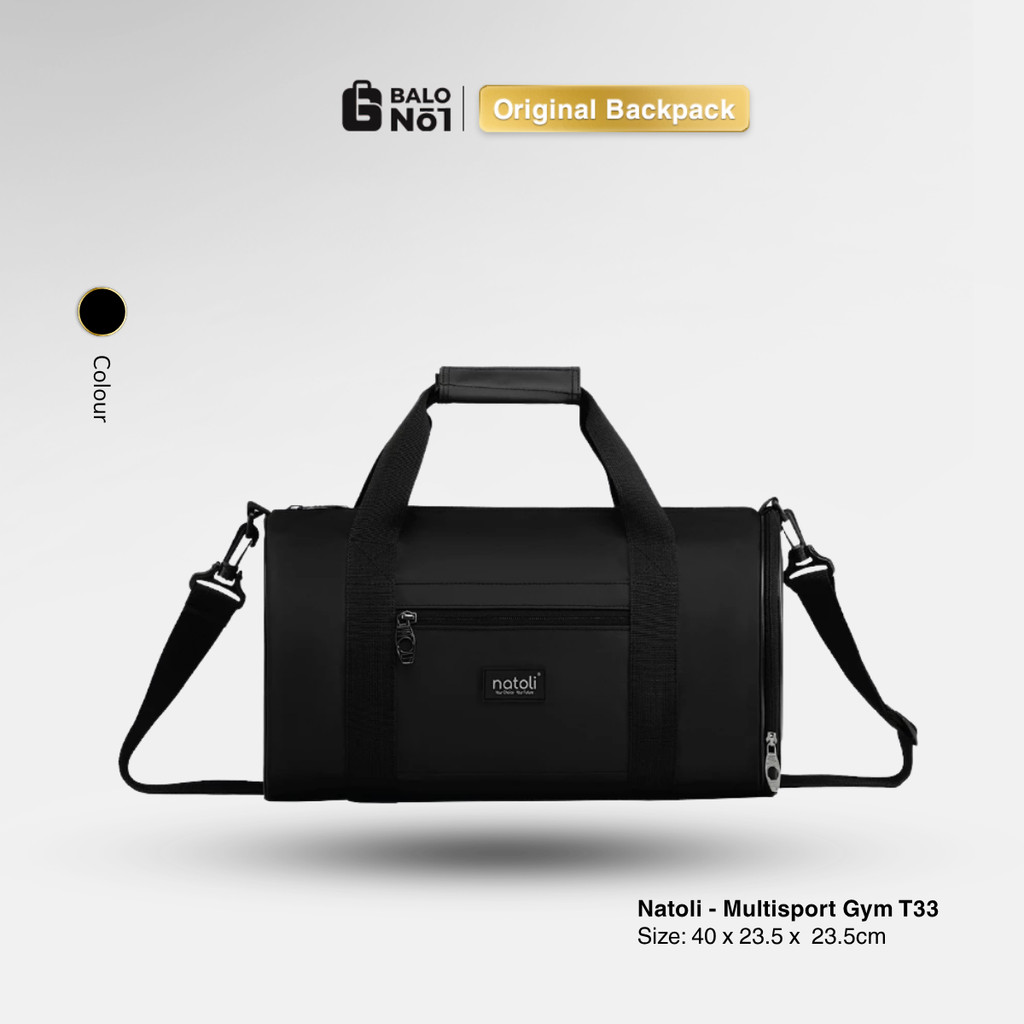 Túi trống thể thao Natoli Multisport Gym Bag T33, túi tập gym mini đựng đồ nam nữ cao cấp