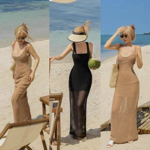 Đầm váy maxi mặc đi biển chất ren lưới ống body ren lưới sát tay kèm lót gợi cảm sexy cực xinh 👗 👗 👗 Shop Uyên