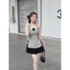 Set áo sơ mi cổ yếm hoa hồng phối chân váy xếp ly dành cho các nàng mang đi chơi, đi tiệc QC🌹 👗 👗 👗 Shop Uyên