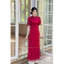 Set áo dài cách tân mặc tết xẻ tà 2 bên chất tơ kèm quần lụa trắng ống suông thiết kế nhẹ nhàng xinh xắ