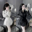 Set áo sơmi cổ cách điệu kèm chân váy có lót cực xinh dành cho các nàng mang đi chơi, đi tiệc QC🌹 👗 👗 👗 Shop U