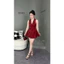 Set váy thời trang Nữ chuẩn hàng loại đẹp chất xược hàng áo gile không tay đính bông nổi mix váy ngắn xếp ly trẻ t