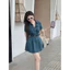 Đầm váy jean nữ tay cộc cổ sơ mi cài nút from dáng xòe kèm dây nịt style trẻ trung basic cá tính, năng động 💃💃 �