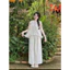 Set bộ nữ áo kiểu cột dây cổ tròn dáng babydoll tay cộc chất xô thêu phối quần dáng xuông dài chất đũi dễ thương đ