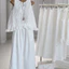 Set bộ nữ áo kiểu cột dây cổ tròn dáng babydoll tay cộc chất xô thêu phối quần dáng xuông dài chất đũi dễ thương đ