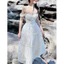 Set áo corset nàng thơ đi biển trễ vai phối chân váy maxi dài Set váy tiểu thư Shop Uyên Fashion