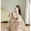 Đầm thời trang nữ chất voan hoa cổ yếm hở vai tay ngắn chạy thun eo dáng váy dài xoè maxi trẻ trung, sang trọng QC