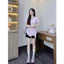 Set bộ thời trang nữ chất áo lụa sọc cổ sơ mi đính nút tay ngắn cột dây eo quần kaki lưng thun ống đứng QC🌹🌹 👗