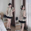 Set Áo Họa Tiết Trái Tim Cổ Bèo Ren Cánh Tiên Mix Chân Váy Xòe 2 Tầng Dáng Ngắn Viền Bèo Nữ Tính (Ảnh Thật Trải Sà