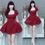 ĐẦM THIẾT KẾ TAY NGẮN ĐÍNH HOA 3D DÁNG XOÈ XẾP LY PHỐI TẦNG BÈO DÁNG NGẮN DỄ THƯƠNG CHUN SAU TÔN DÁng SHOPTINAFASH