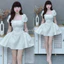 ĐẦM THIẾT KẾ TAY NGẮN ĐÍNH HOA 3D DÁNG XOÈ XẾP LY PHỐI TẦNG BÈO DÁNG NGẮN DỄ THƯƠNG CHUN SAU TÔN DÁng SHOPTINAFASH