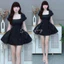 ĐẦM THIẾT KẾ TAY NGẮN ĐÍNH HOA 3D DÁNG XOÈ XẾP LY PHỐI TẦNG BÈO DÁNG NGẮN DỄ THƯƠNG CHUN SAU TÔN DÁng SHOPTINAFASH