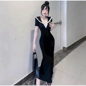 Đầm váy nữ ôm body thiết kế tay ngắn cổ bẻ cài nút sanhg chảnh dành cho các nàng mang đi chơi, đi tiệc 💃💃 👗 👗