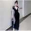 Đầm váy nữ ôm body thiết kế tay ngắn cổ bẻ cài nút sanhg chảnh dành cho các nàng mang đi chơi, đi tiệc 💃💃 👗 👗