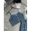 Set bộ thời trang nữ áo hai dây croptop mix quần short ống rộng chất jeans quảng châu siêu đẹp 👗 👗 👗 Shop Uyên