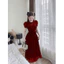 Đầm Dài Thiết Kế Ren 2 Lớp Thanh Lịch | Cổ Tròn Tay Ngắn, Đính Hoa Eo, Màu Tinh Khôi Shop Uyên Fashion