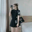 Set váy thời trang nữ áo thun cổ tròn phối sọc ngang chất thun mix váy xếp ly ngắn thể thao cực xinh 👗 👗 👗 Shop
