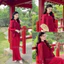 Set Pháp Phục Thun Tơ Thêu Hoa Nổi Phối Quần Tuyết Nhung Dáng Suông – Bộ Áo Dài Đi Chùa, Đi Lễ Tết 2026 | TiNa Fas