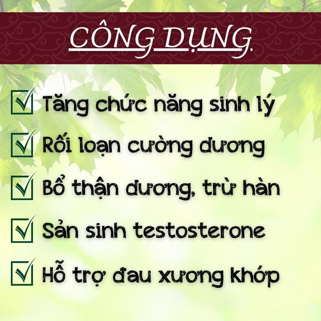 (Có che tên) Hòa Bình Organic - Trà ba kích ngọc cẩu,bổ thận dương,bồi bổ cơ thể, tăng cường sinh lý