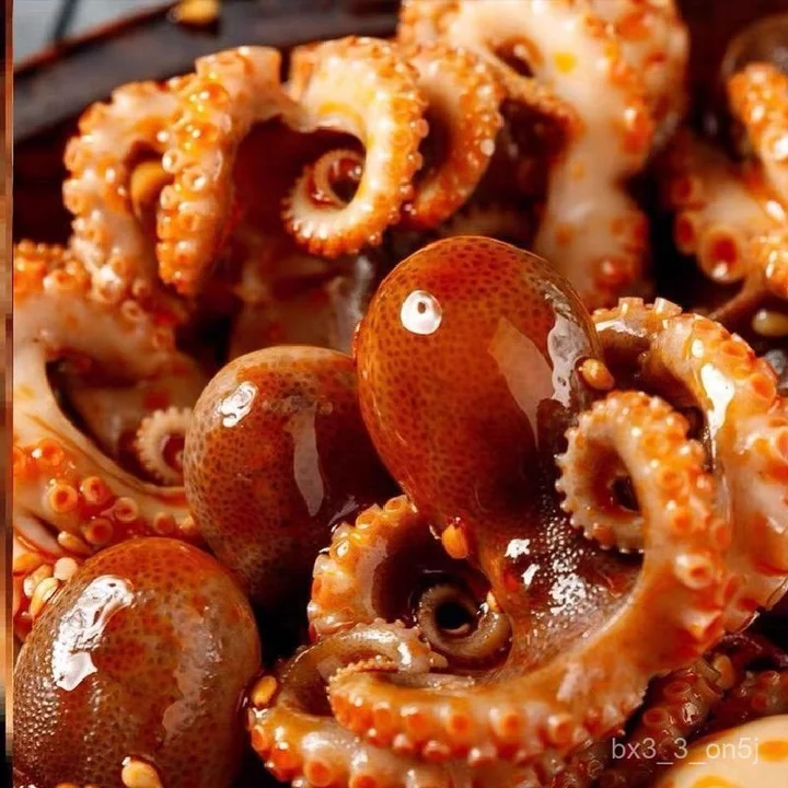 Đồ ăn vặt bạch tuộc cay, hải sản đóng hộp cay, đồ ăn vặt sẵn sàng dùng cho ký túc xá, món ăn kèm cho bữa ăn và đồ uống,