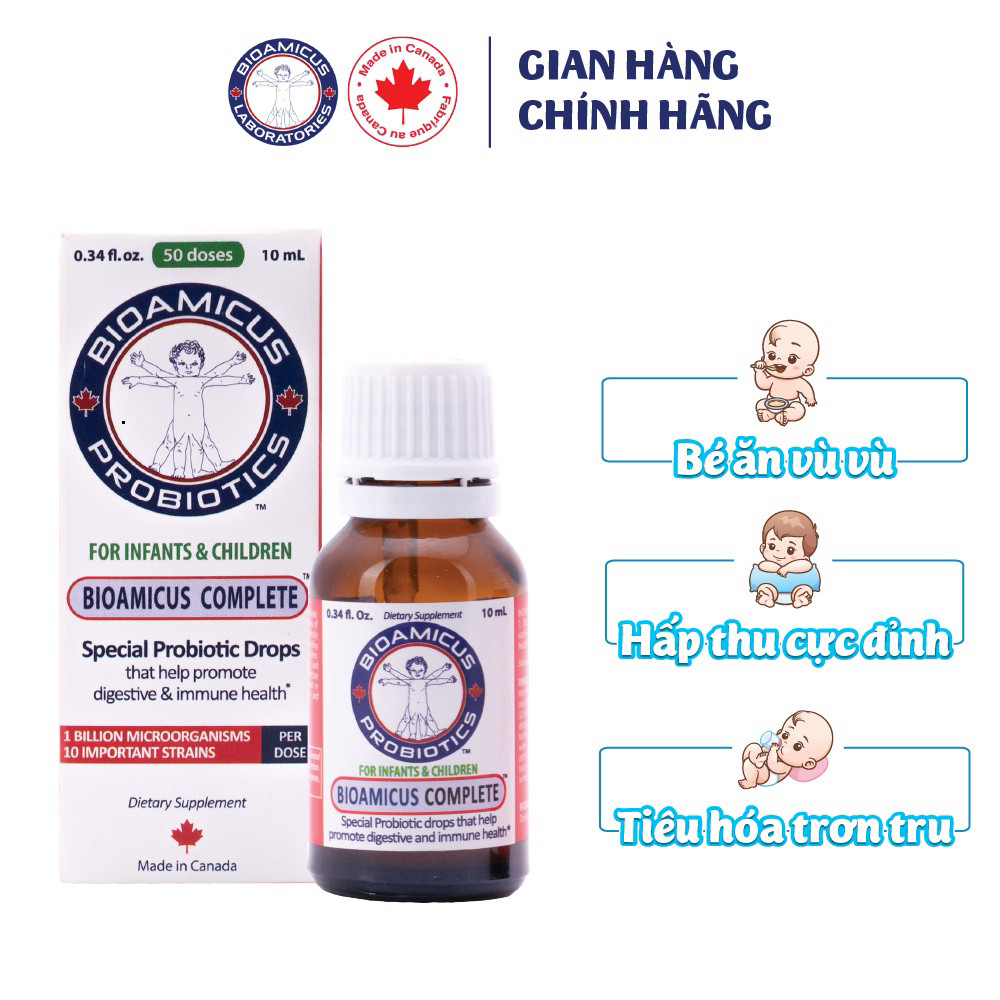 [✨CHÍNH HÃNG - RẺ VÔ ĐỊCH✨] Men Vi Sinh 10 Chủng Bioamicus Complete 10ml SSĐT