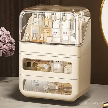 Hộp đựng mỹ phẩm Younai, hộp đựng đồ để bàn kiểu ngăn kéo, hộp đựng son môi chống bụi, kệ đựng sản phẩm chăm sóc da trên