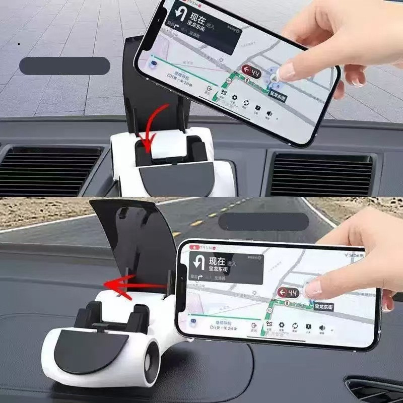 Giá đỡ điện thoại di động gắn trên ô tô, giá đỡ điều hướng ô tô, bảng điều khiển, nội thất ô tô đa chức năng hamy ntt95