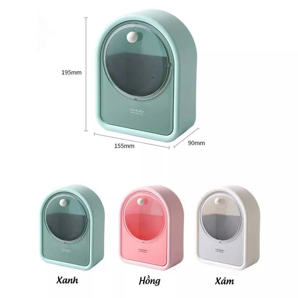 Hộp đựng bông tẩy trang GẮN TƯỜNG tiện lợi ntt95