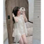 Set bộ thời trang nữ thiết kế nhỏ nhắn đáng yêu chất Xô Tơ áo cổ tròn không tay hoạ tiết nơ xinh xắn mix quần short