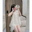 Set bộ thời trang nữ thiết kế nhỏ nhắn đáng yêu chất Xô Tơ áo cổ tròn không tay hoạ tiết nơ xinh xắn mix quần short