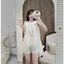 Set bộ thời trang nữ thiết kế nhỏ nhắn đáng yêu chất Xô Tơ áo cổ tròn không tay hoạ tiết nơ xinh xắn mix quần short