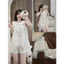 Set bộ thời trang nữ thiết kế nhỏ nhắn đáng yêu chất Xô Tơ áo cổ tròn không tay hoạ tiết nơ xinh xắn mix quần short
