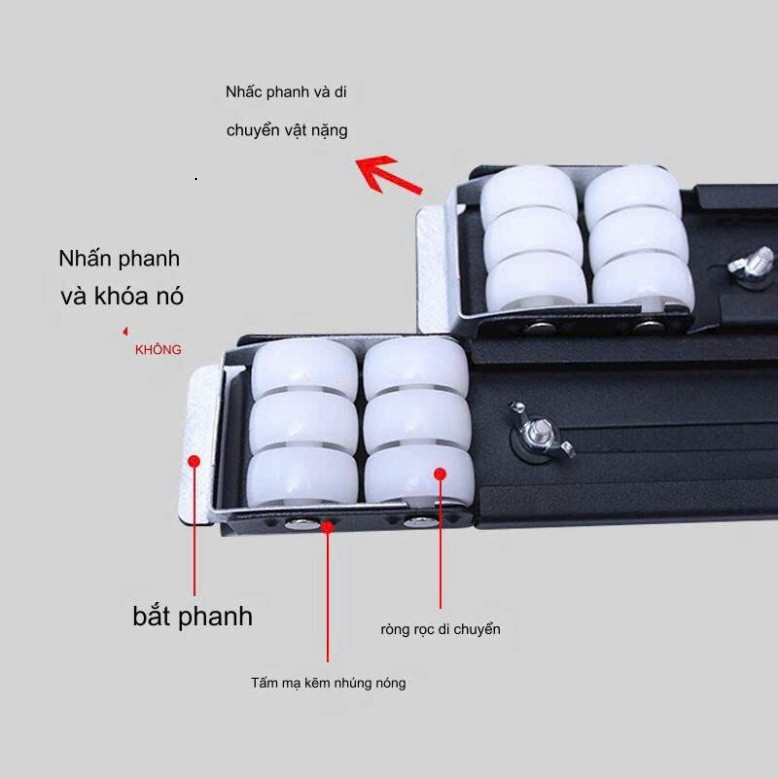 2 Thanh Trượt Di Chuyển Đồ Nặng Tdg Dụng Cụ Giá Đỡ Tủ Lạnh Máy Giặt Đa Năng Có Con Lăn Di Động Chịu Tải Cao ntt95
