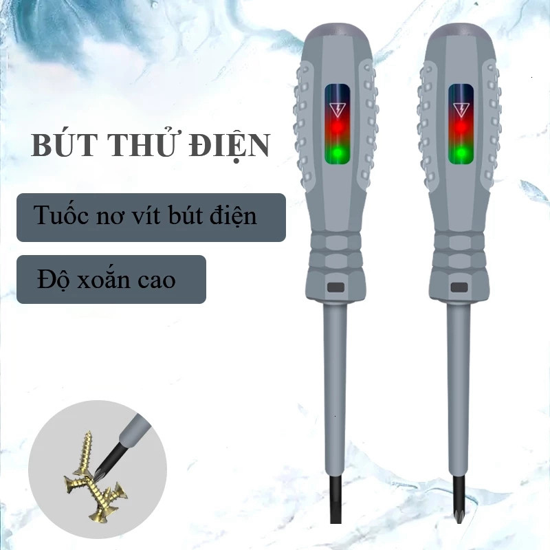 Bút thử điện, kiểm tra cảm ứng Vôn kế, tua vít từ tính, dụng cụ kiểm tra điện đa chức năng ntt95