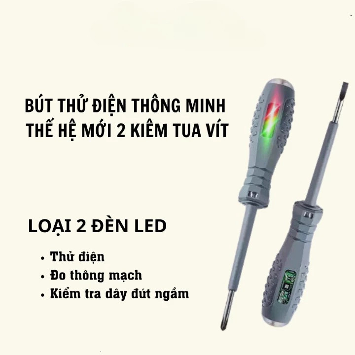 Bút thử điện, kiểm tra cảm ứng Vôn kế, tua vít từ tính, dụng cụ kiểm tra điện đa chức năng ntt95