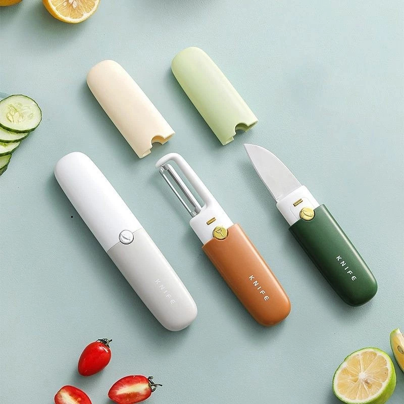Dụng Cụ cắt gọt 2 đầu có nắp đậy du lịch an toàn tiện lợi mang đi du lịch avinh
