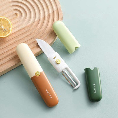Dụng Cụ cắt gọt 2 đầu có nắp đậy du lịch an toàn tiện lợi mang đi du lịch avinh
