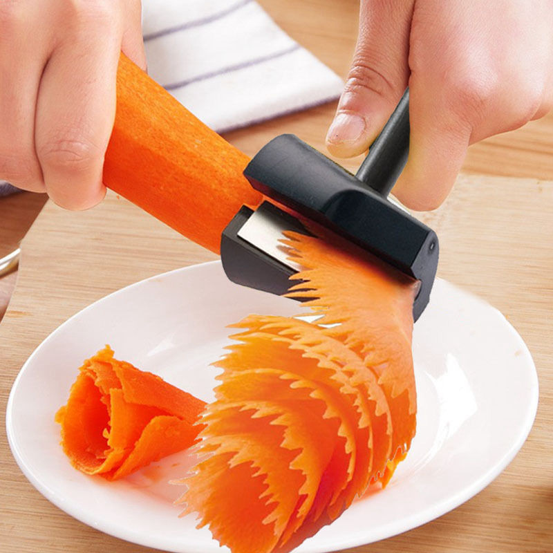 Dụng Cụ Tỉa Hoa Quả, Tỉa Cà Rốt- Nạo Xoáy Hoa Cà Rốt ạo Hình Rau Củ, Khuôn Phễu Xoáy Tỉa Hoa Trang Trí ntt95