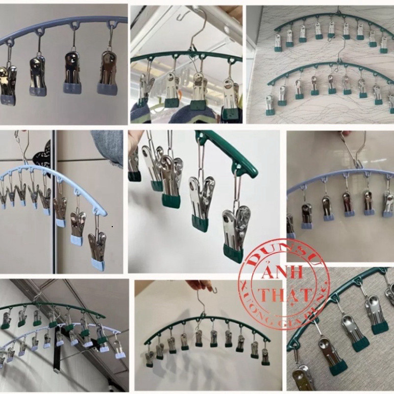 Móc Treo Quần Áo Chống Trượt Chống Gió Móc Phơi Đồ Lót Đa Năng Có Khóa Chống Rơi Bằng Thép Chắc Chắn avinh
