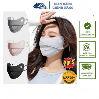 Khẩu trang vải chống nắng, chống tia UV UPF 50+ có lỗ thông hơi thoáng mát chất lụa (đồng xu) 🌸🌸🌸
