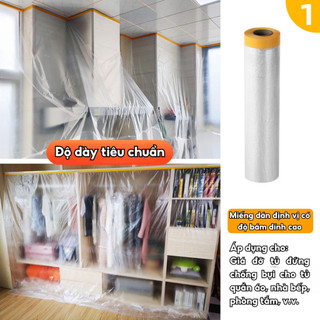 [20M Dạng Dán]Bạt Nilong Che Bụi, Màng Bọc Nội Thất Ô Tô Giường Tủ Chống Bụi Chống Nước Đồ Đạc Đủ Size Life - BNT04