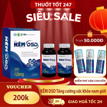 DSDPHARMA Kẽm DSD 30 Ngày 60 Ngày bổ sung kẽm - Viên uống DSD bổ sung Kẽm Biozinc THUÔCTOT247
