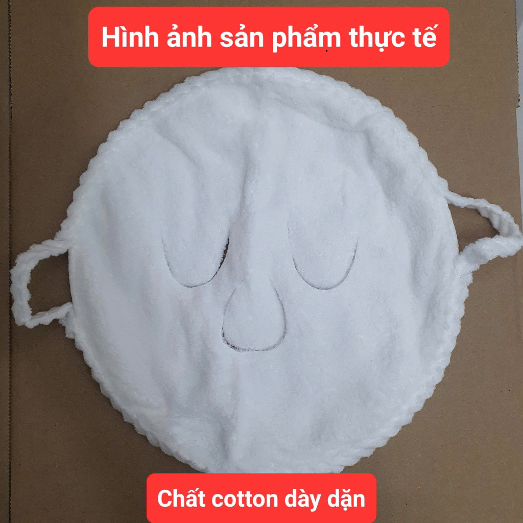 Mặt nạ xông hơi bằng cotton mềm mịn, chờm nóng, lạnh, ủ ấm, chăm sóc da mặt sạch mụn, mịn màng pm