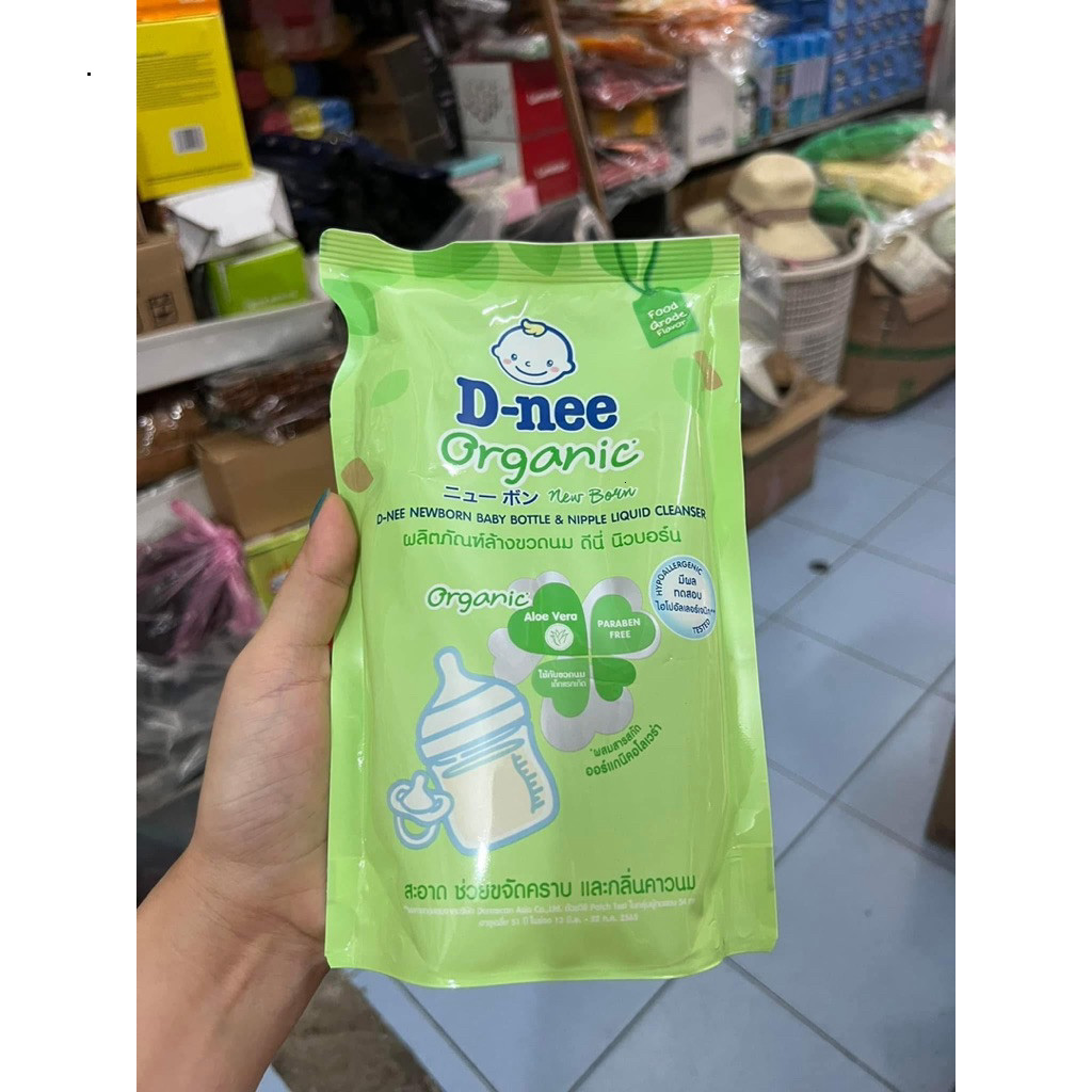 Nước rửa bình sữa Dnee Organic an toàn cho bé, làm sạch hiệu quả 620ml(bình) / 550ml (túi) mẫu mới cho bé yêu
