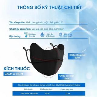 Khẩu Trang Che Gò Má Chống Nắng | Vải Nhẹ Thoáng | Co Giãn Dễ Đeo | Không Bí | Dùng Hằng Ngày
